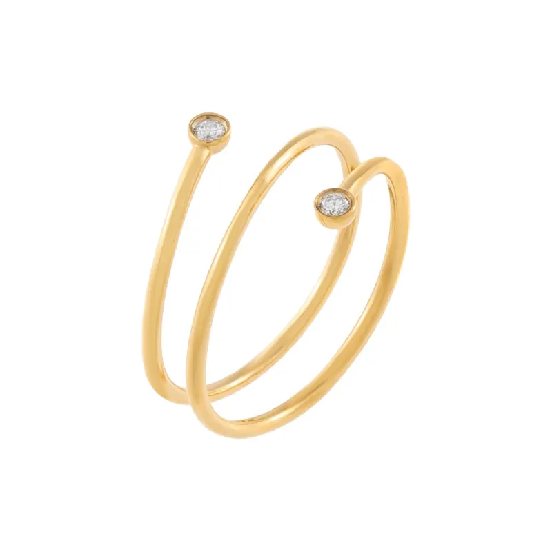 Floating Diamond Wrap Ring 14K sold by Adina Eden's