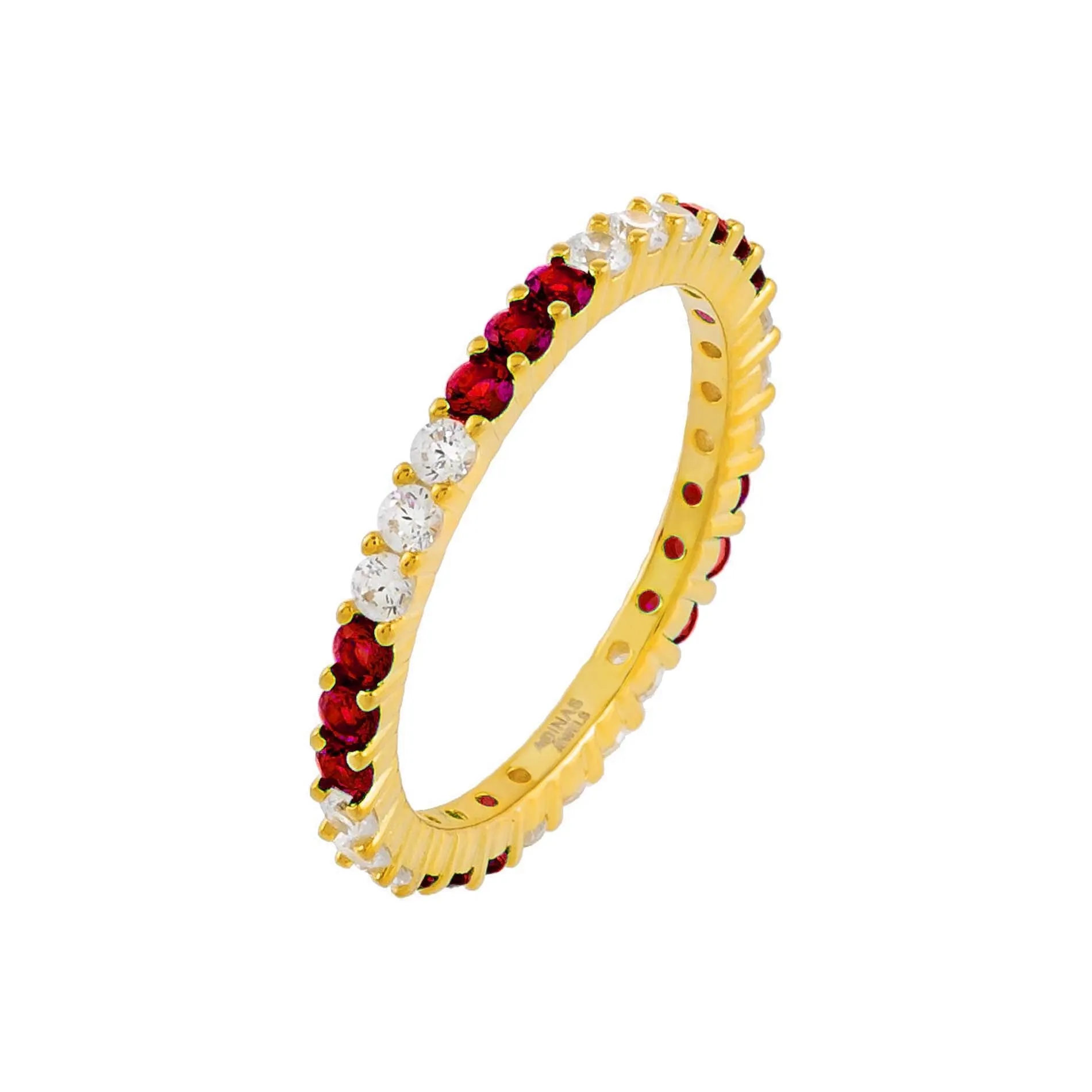 Dainty Colored Two Tone Ring sold by Adina Eden's product image thumbnail 5