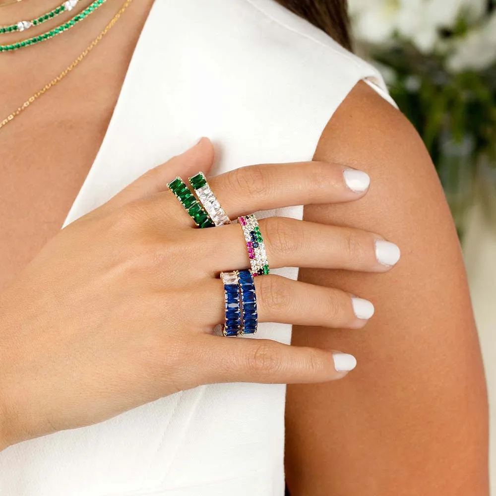 Dainty Colored Two Tone Ring sold by Adina Eden's product image thumbnail 3