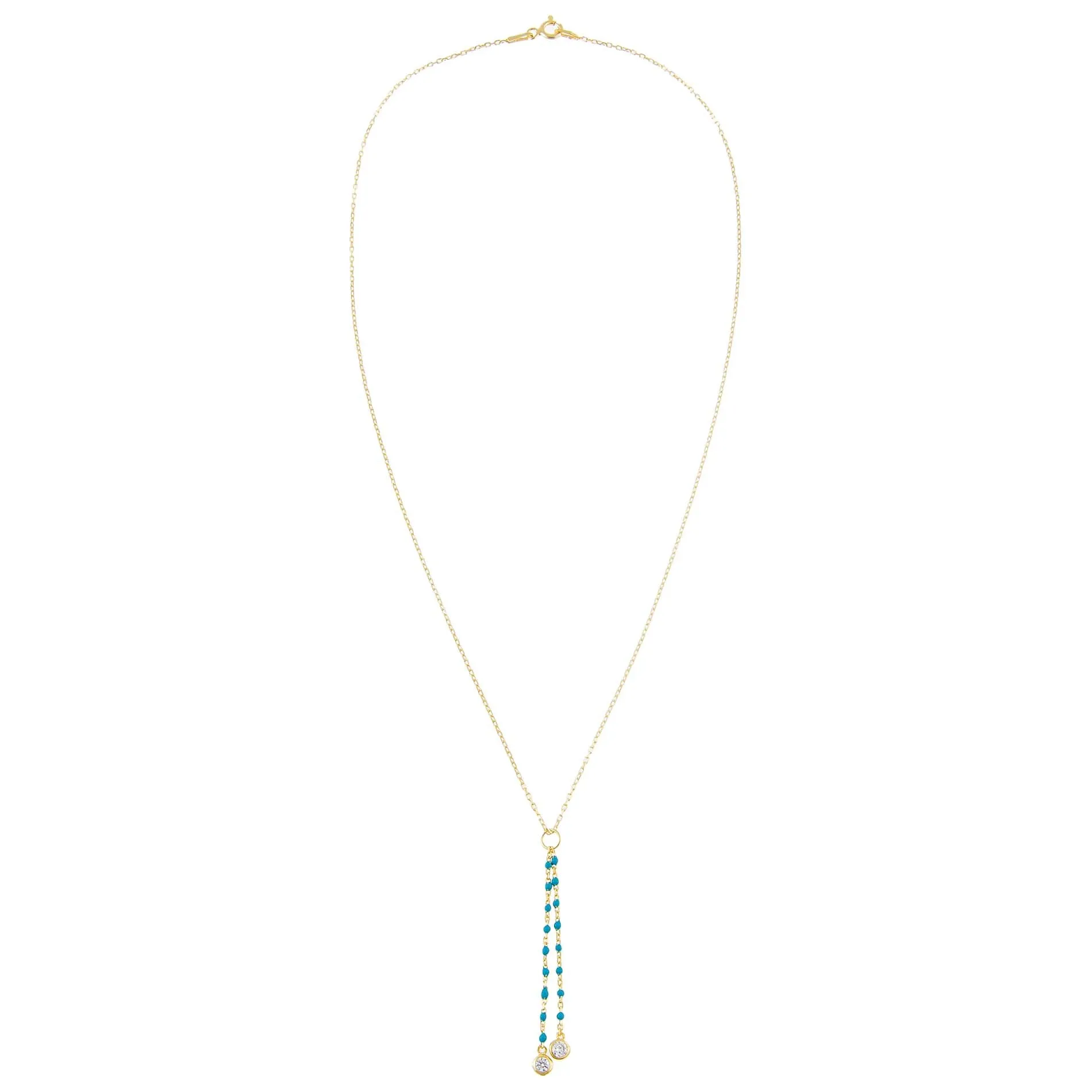 Enamel Beaded Charm Lariat sold by Adina Eden's product image thumbnail 2