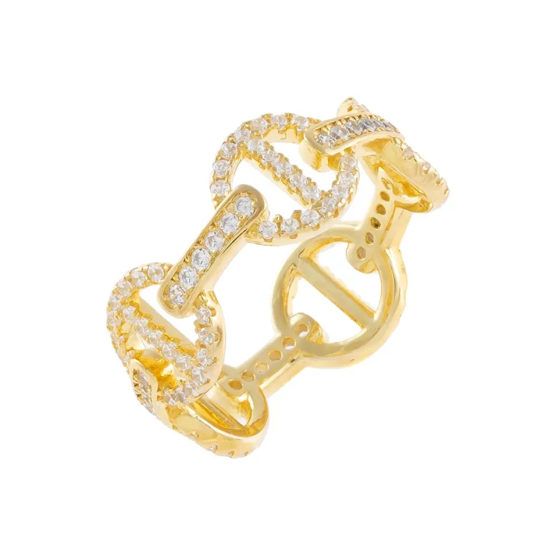 Pavé Mariner Link Ring sold by Adina Eden's