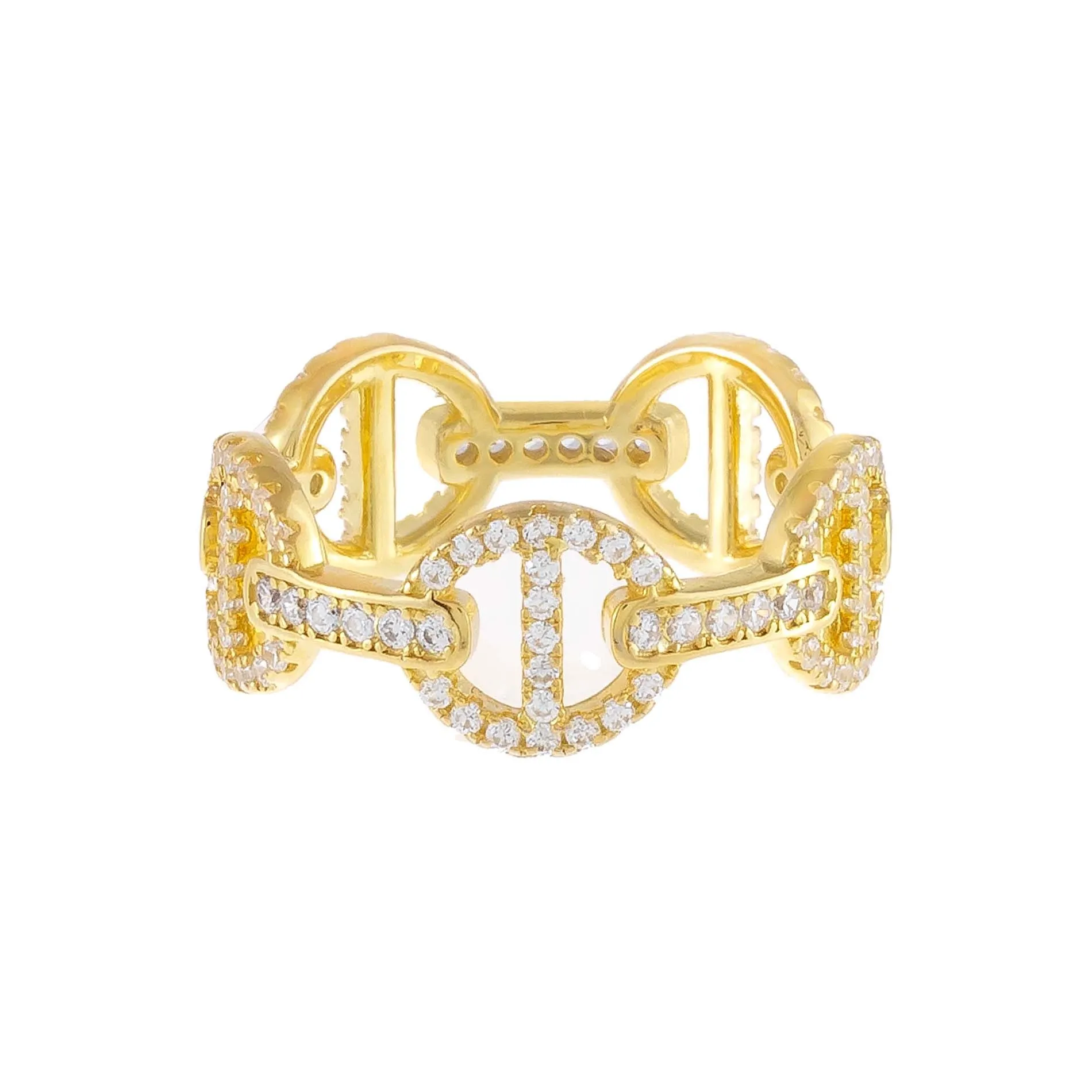 Pavé Mariner Link Ring sold by Adina Eden's product image thumbnail 3