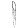 Diamond Cartilage Double Chain Huggie Earring 14K sold by Adina Eden's