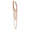 Diamond Cartilage Double Chain Huggie Earring 14K sold by Adina Eden's