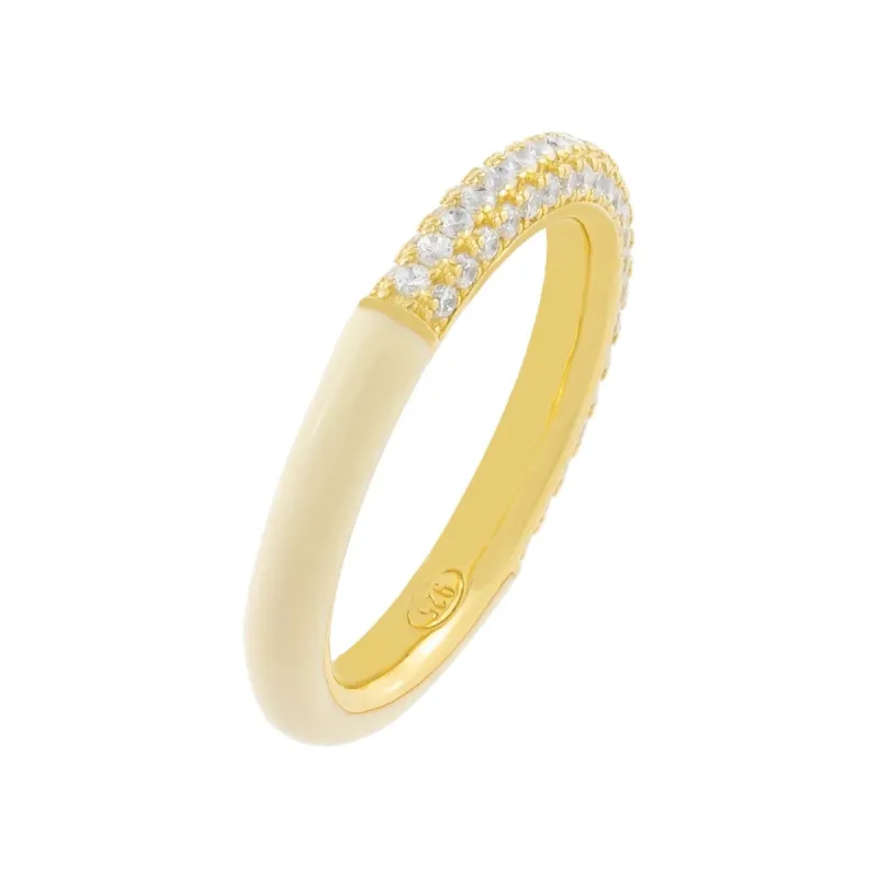 Pavé Neutral Enamel Band sold by Adina Eden's