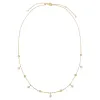Diamond Bezel X Teardrop Dangling Necklace 14K sold by Adina Eden's