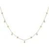 Diamond Bezel X Teardrop Dangling Necklace 14K sold by Adina Eden's