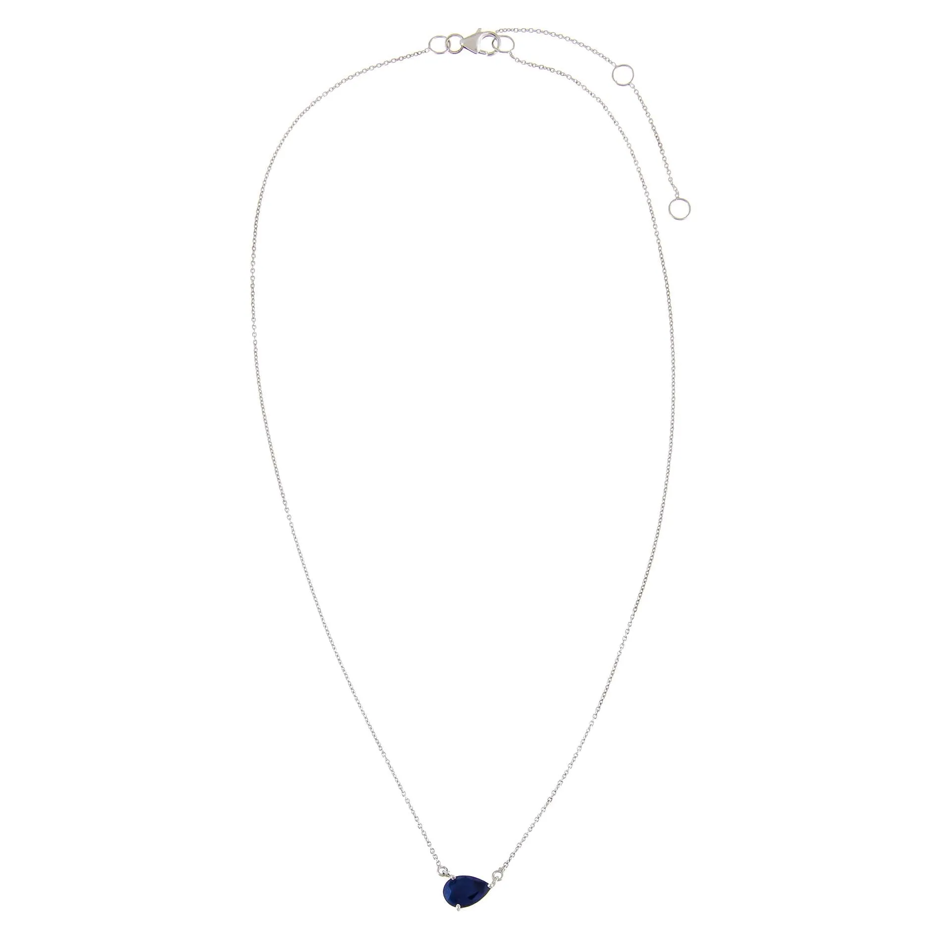 Sapphire Teardrop Necklace 14K sold by Adina Eden's product image thumbnail 2