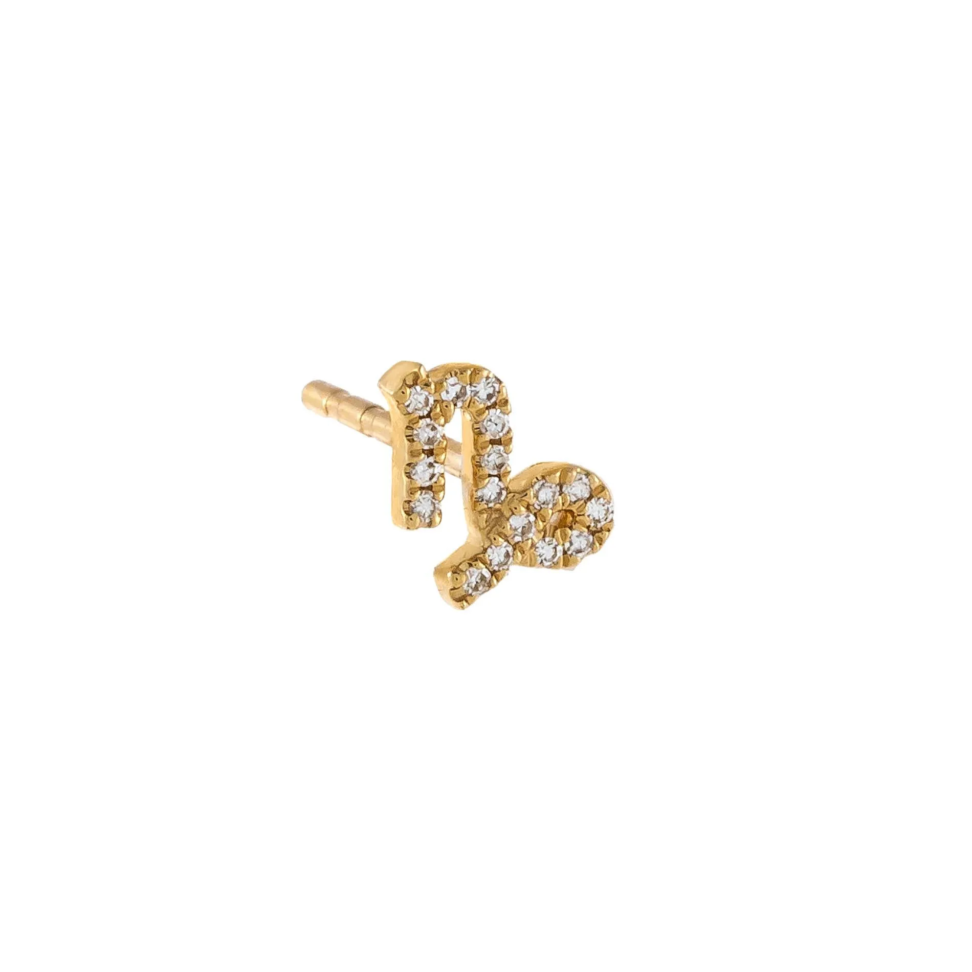 Diamond Zodiac Stud Earring 14K sold by Adina Eden's product image thumbnail 5