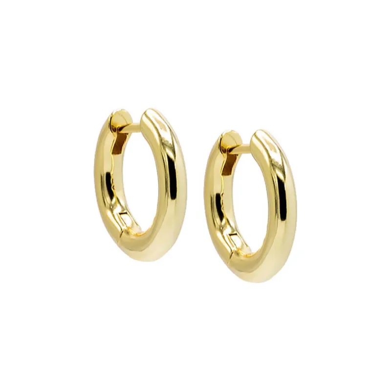 Solid Wide Rounded Huggie Earring sold by Adina Eden's