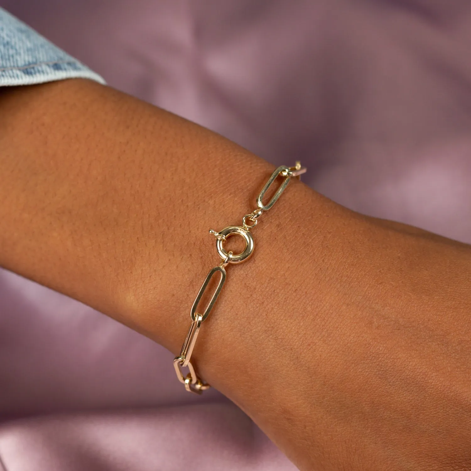 Paperclip Bracelet 14K sold by Adina Eden's product image thumbnail 3