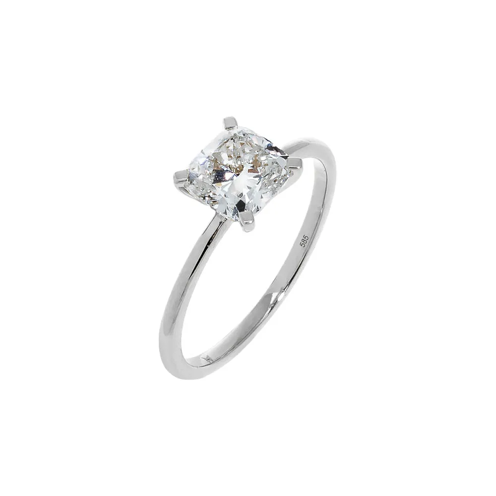Lab Grown Diamond Cushion Cut Engagement Ring 14K sold by Adina Eden's product image thumbnail 2