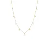 Dangling Diamond Bezel X Pearl Necklace 14K sold by Adina Eden's