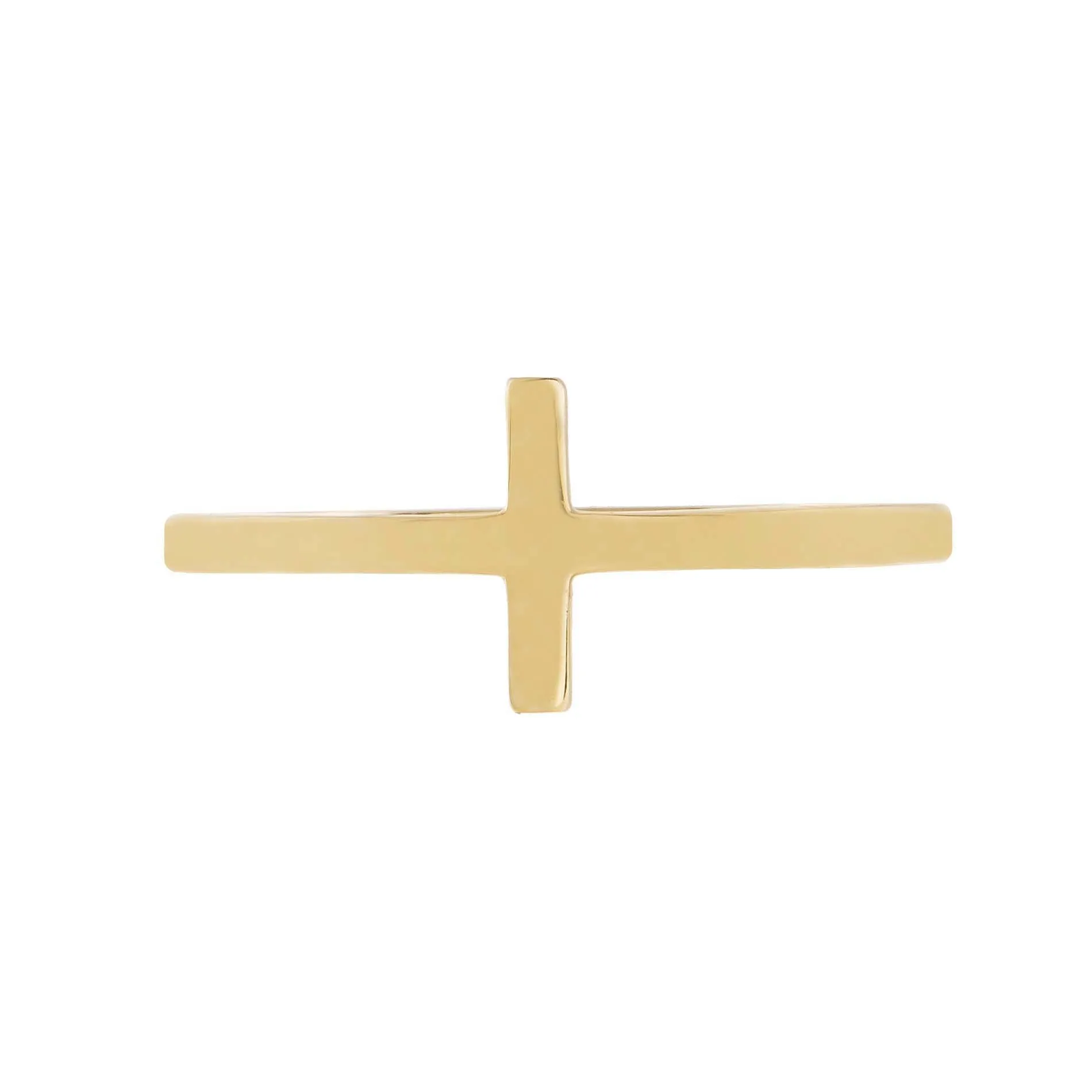 Solid Cross Ring 14K sold by Adina Eden's product image thumbnail 3