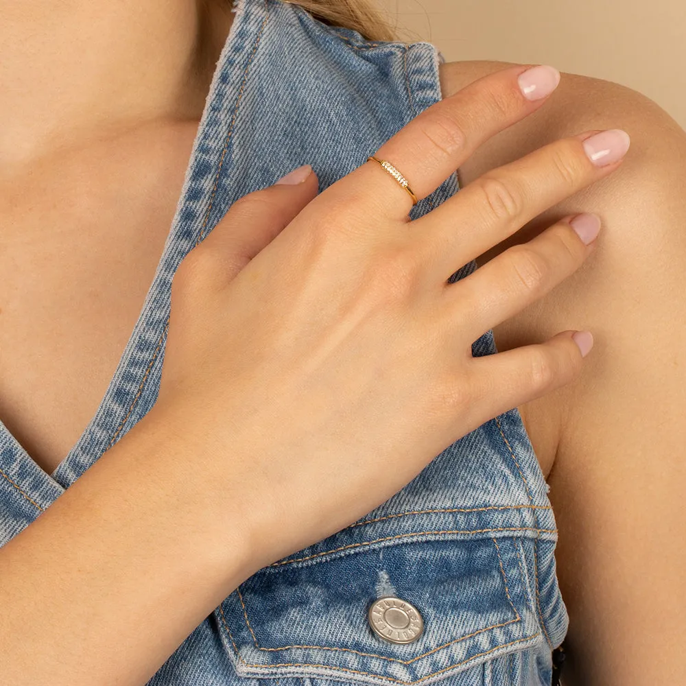 Thin Pave Accented Ring sold by Adina Eden's product image thumbnail 2