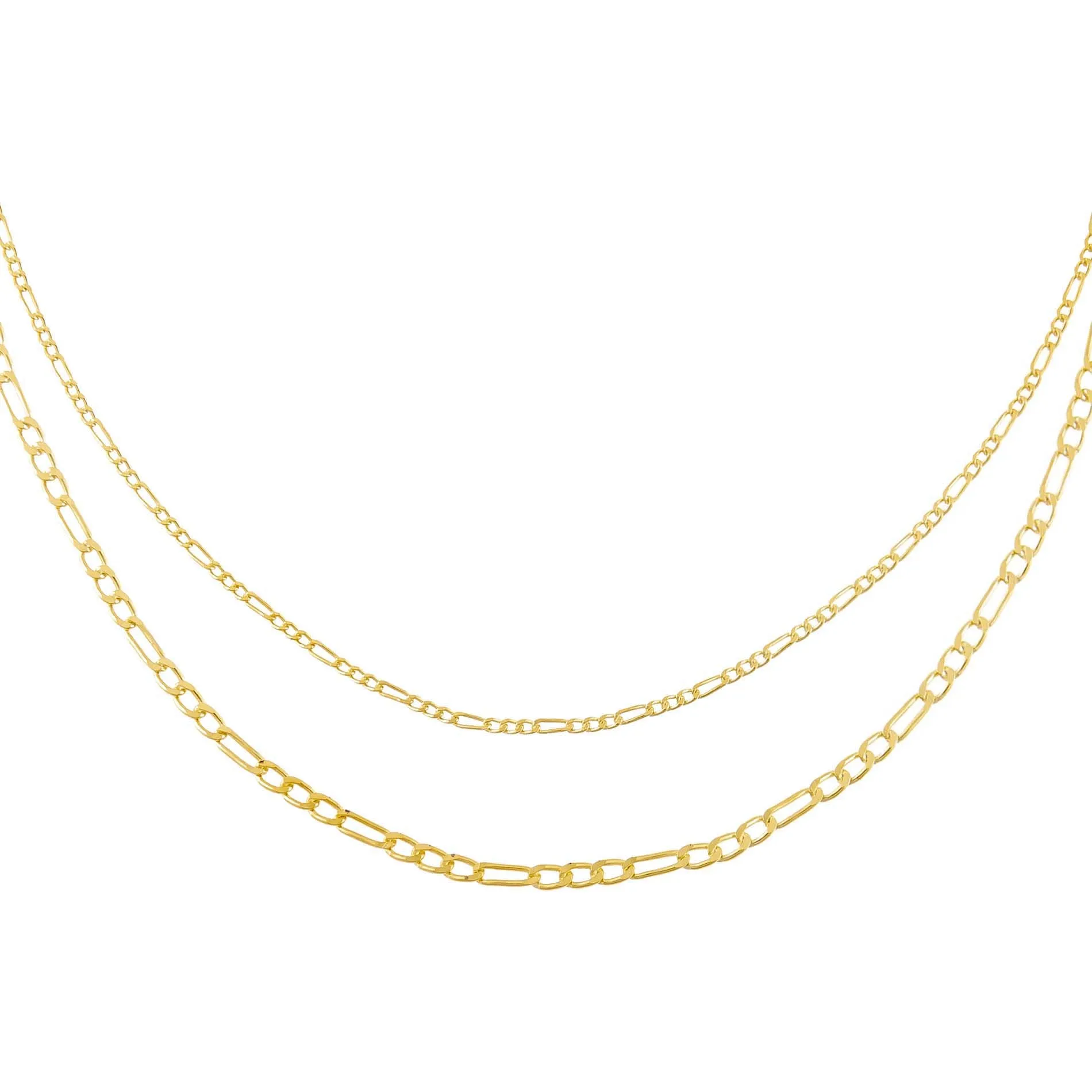 Double Chain Figaro Necklace sold by Adina Eden's