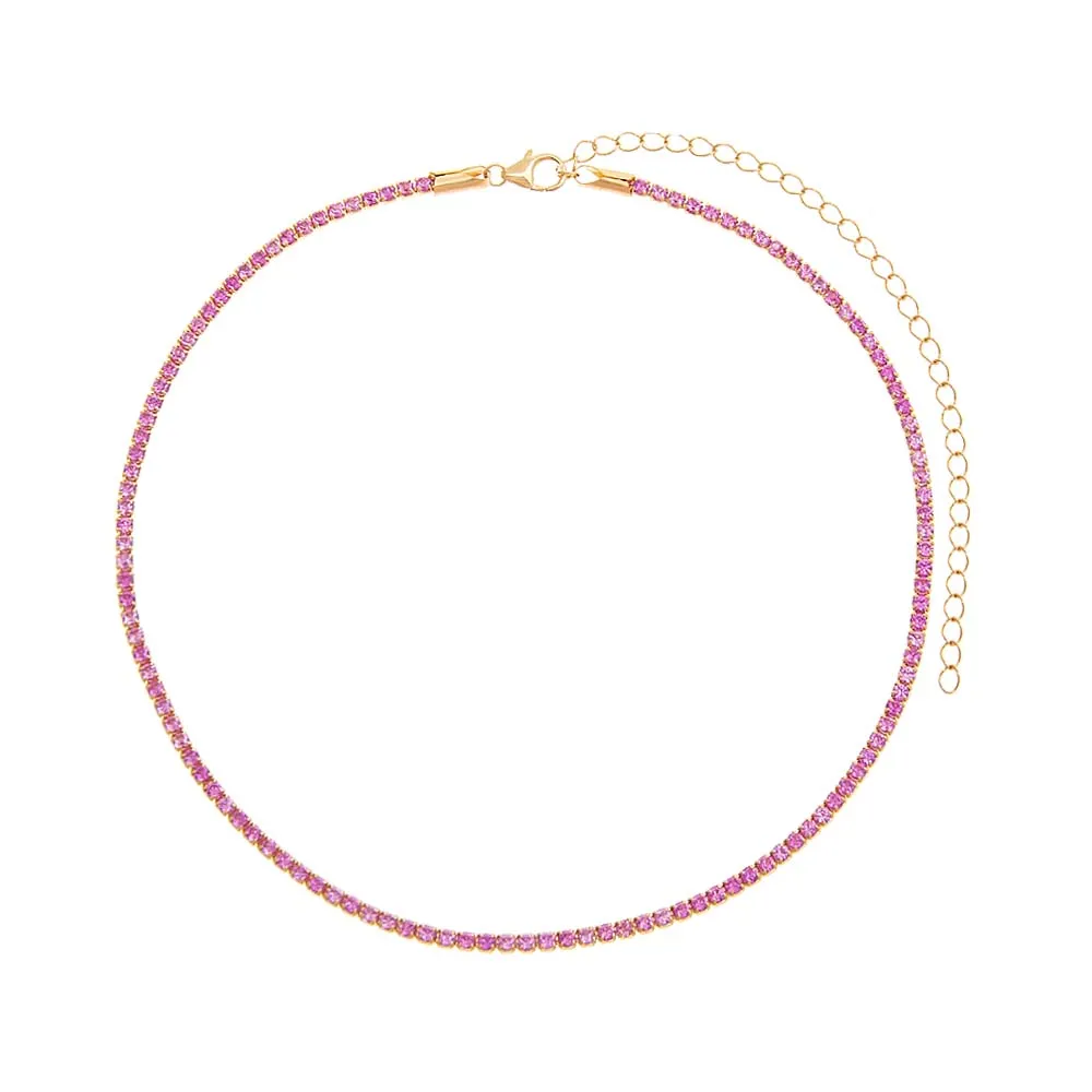 Thin Colored Tennis Choker sold by Adina Eden's product image thumbnail 3