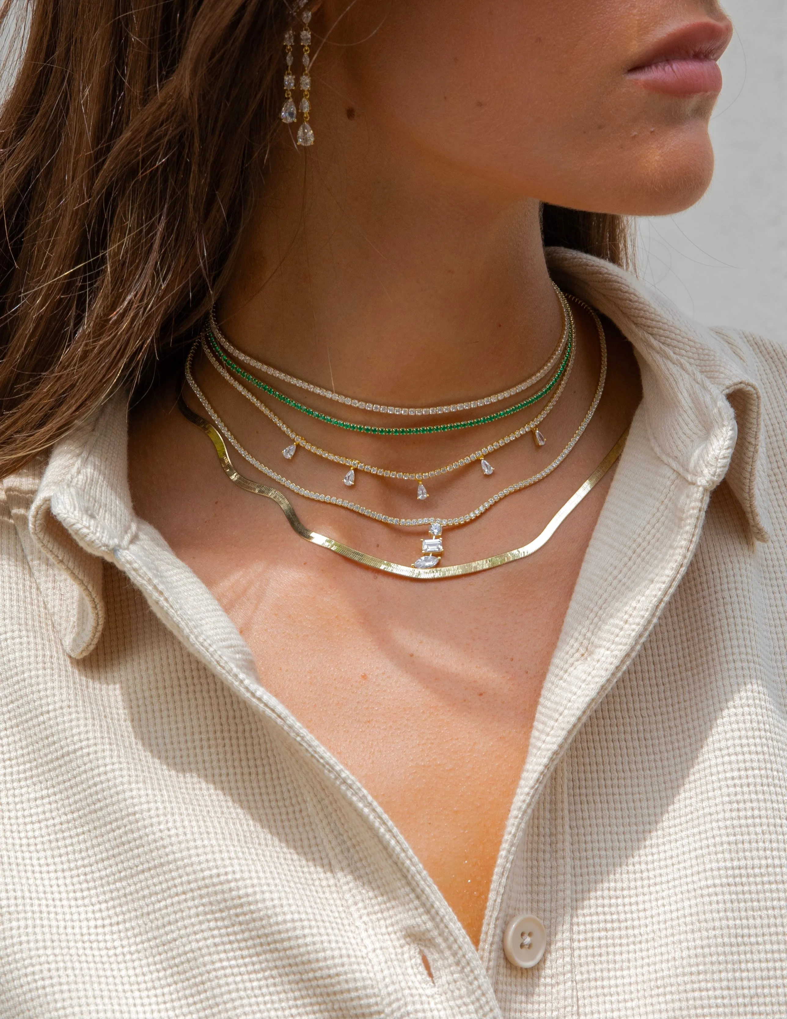 Thin Colored Tennis Choker sold by Adina Eden's product image thumbnail 4