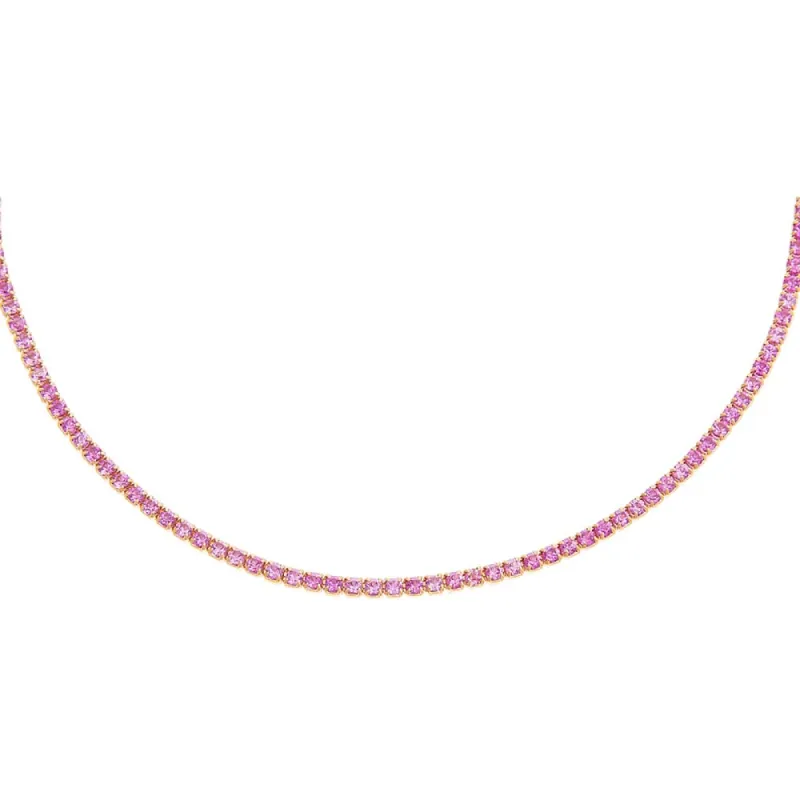 Thin Colored Tennis Choker sold by Adina Eden's