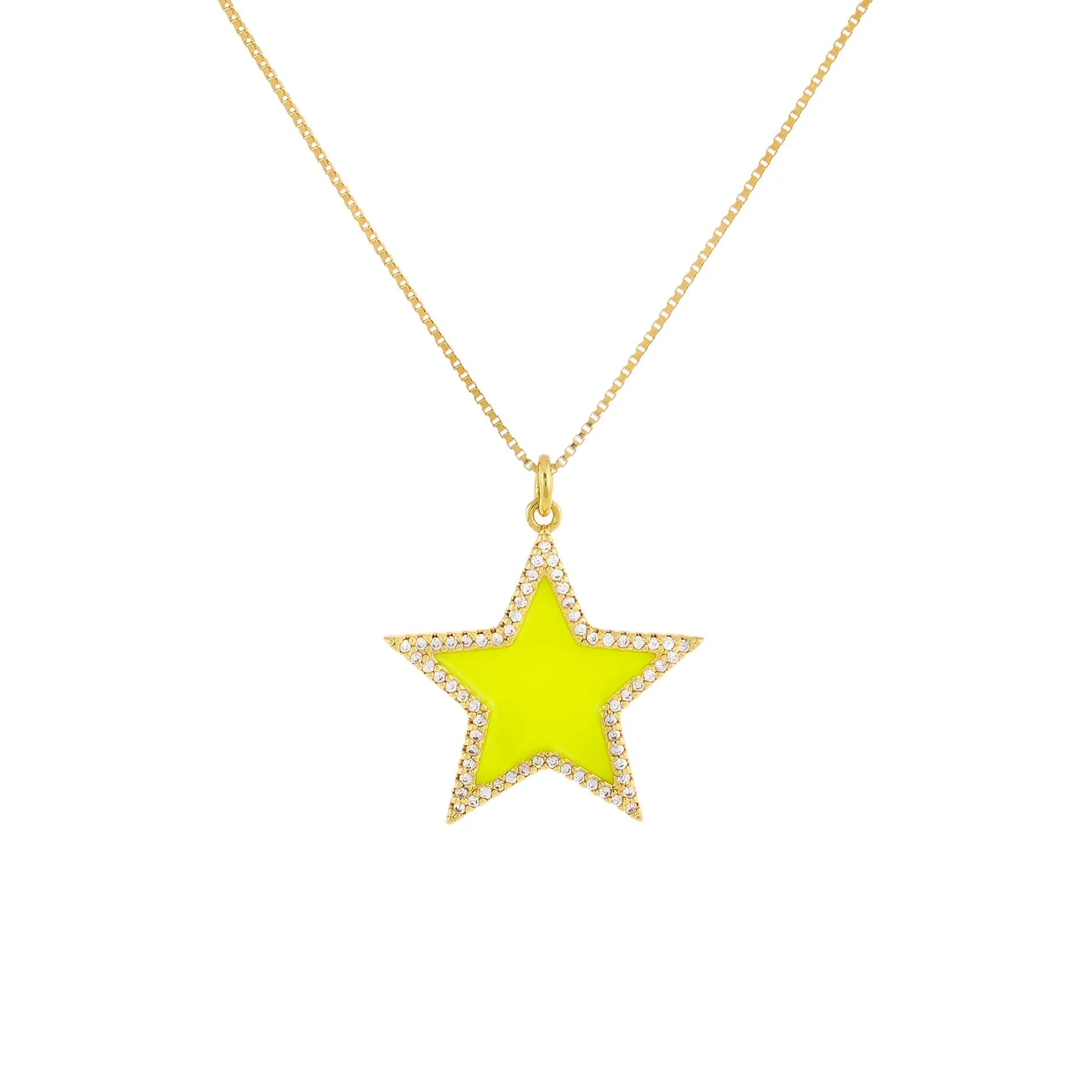 Enamel Star Charm Necklace sold by Adina Eden's product image thumbnail 4