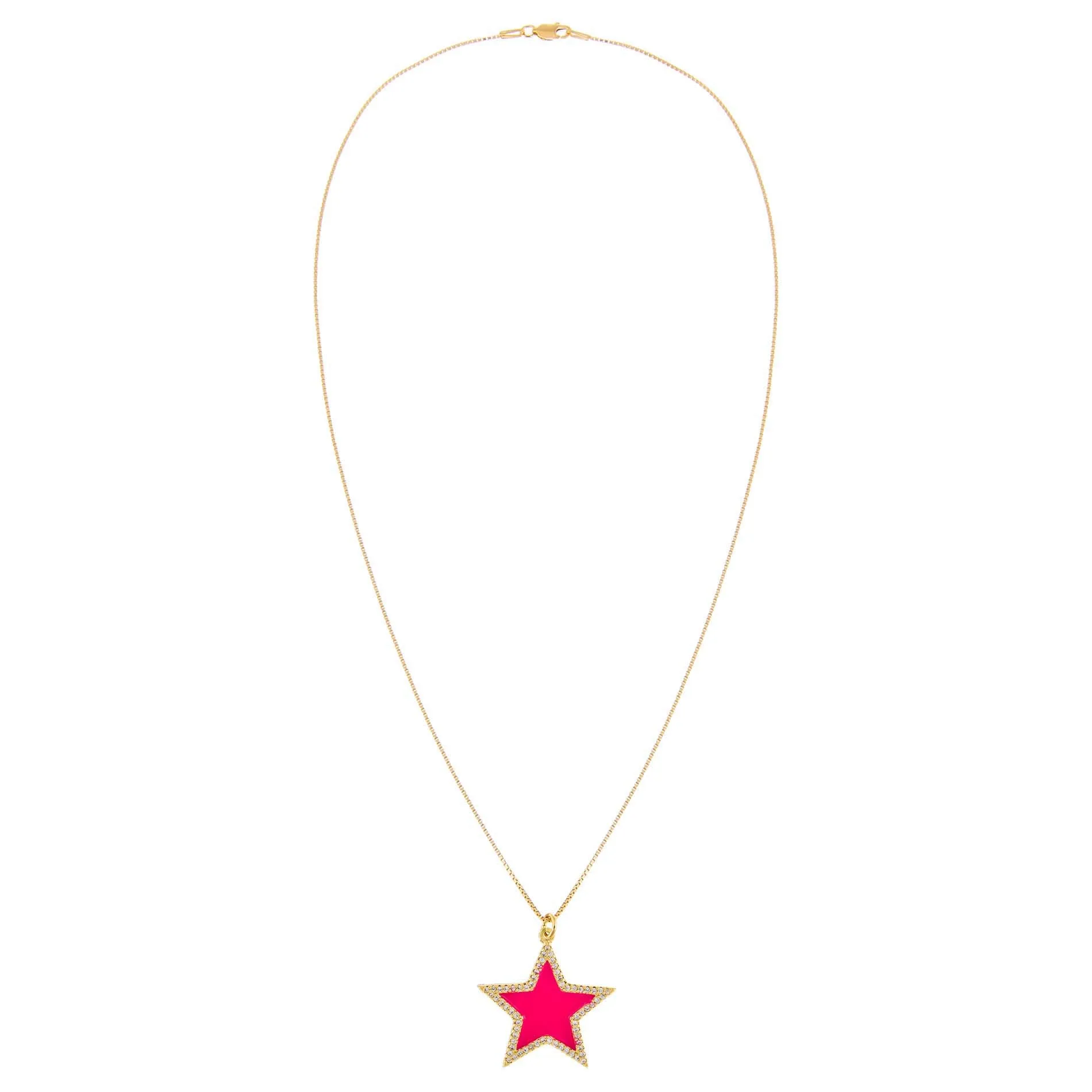Enamel Star Charm Necklace sold by Adina Eden's product image thumbnail 3