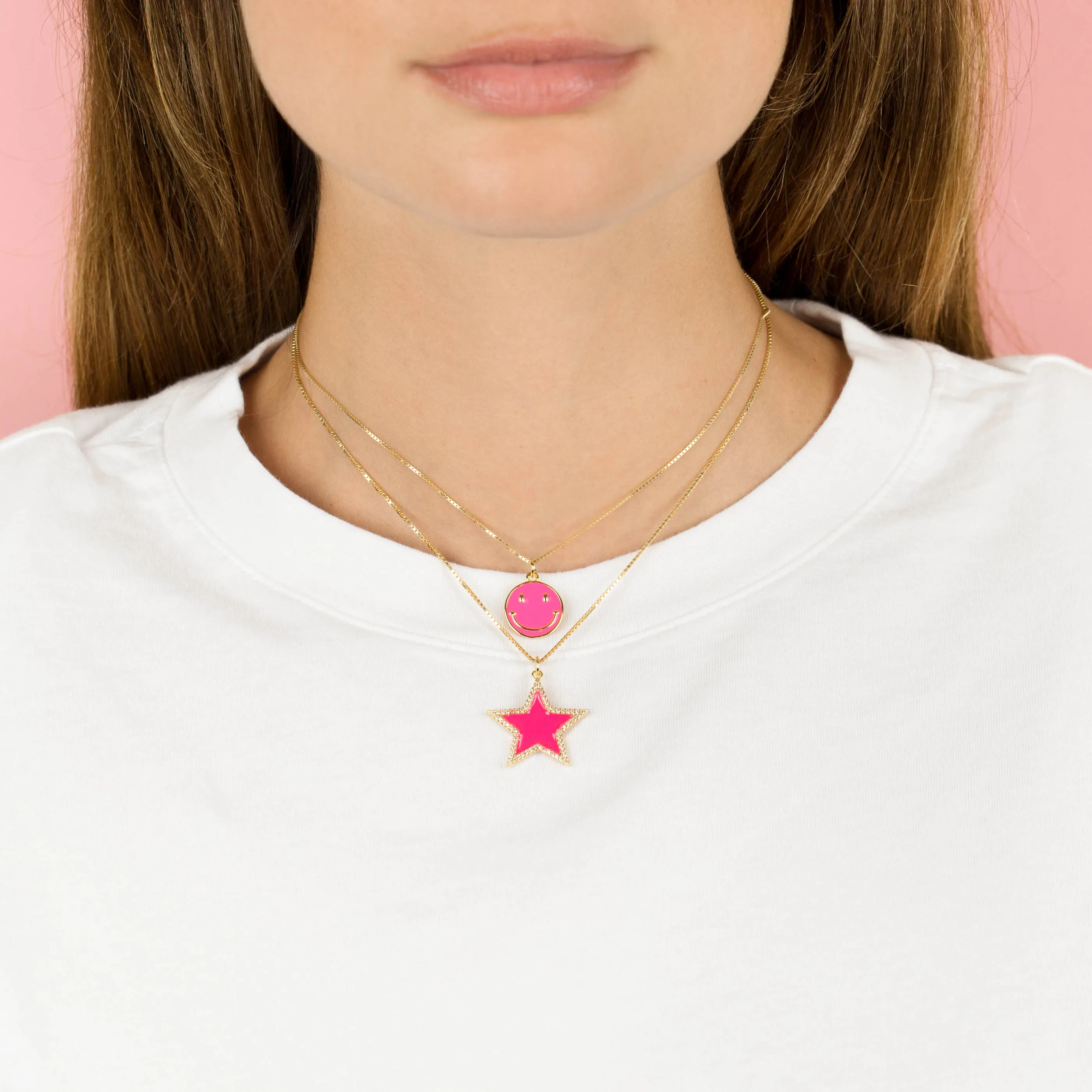 Enamel Star Charm Necklace sold by Adina Eden's product image thumbnail 2