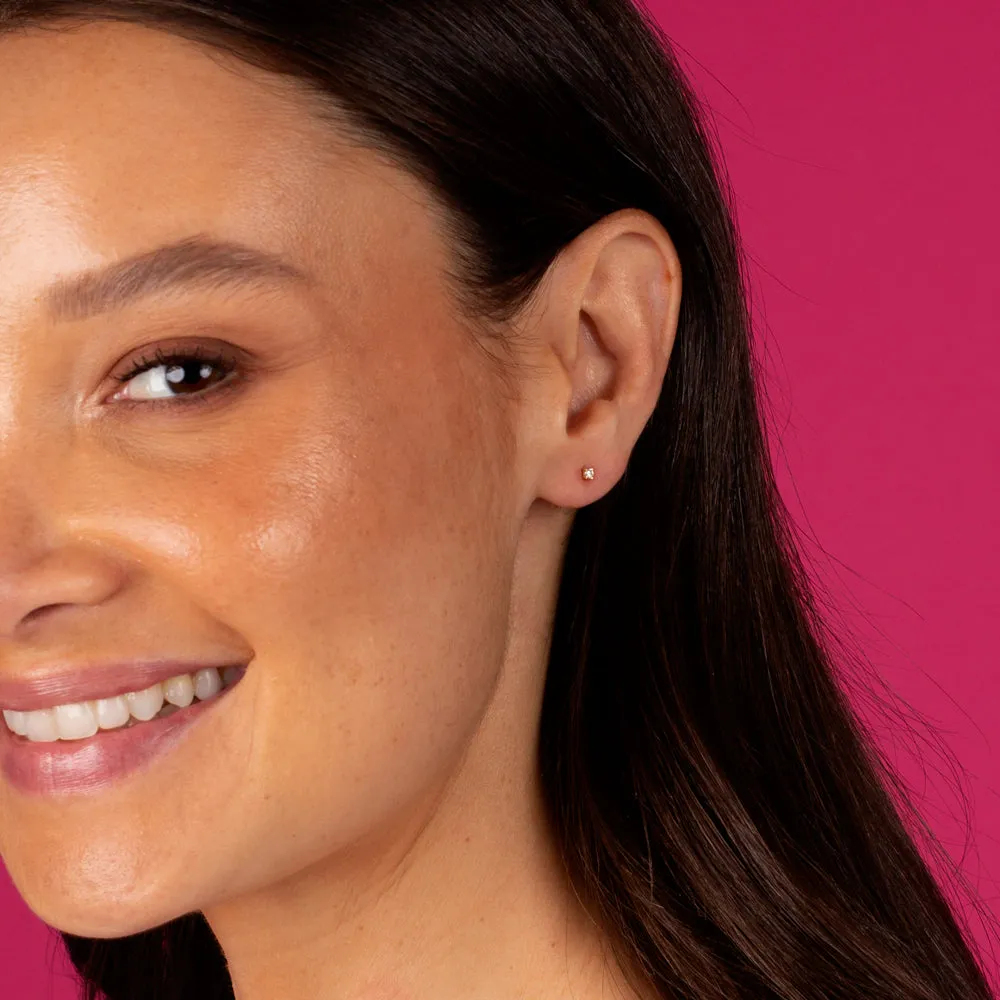 Tiny CZ Stud Earring sold by Adina Eden's product image thumbnail 2