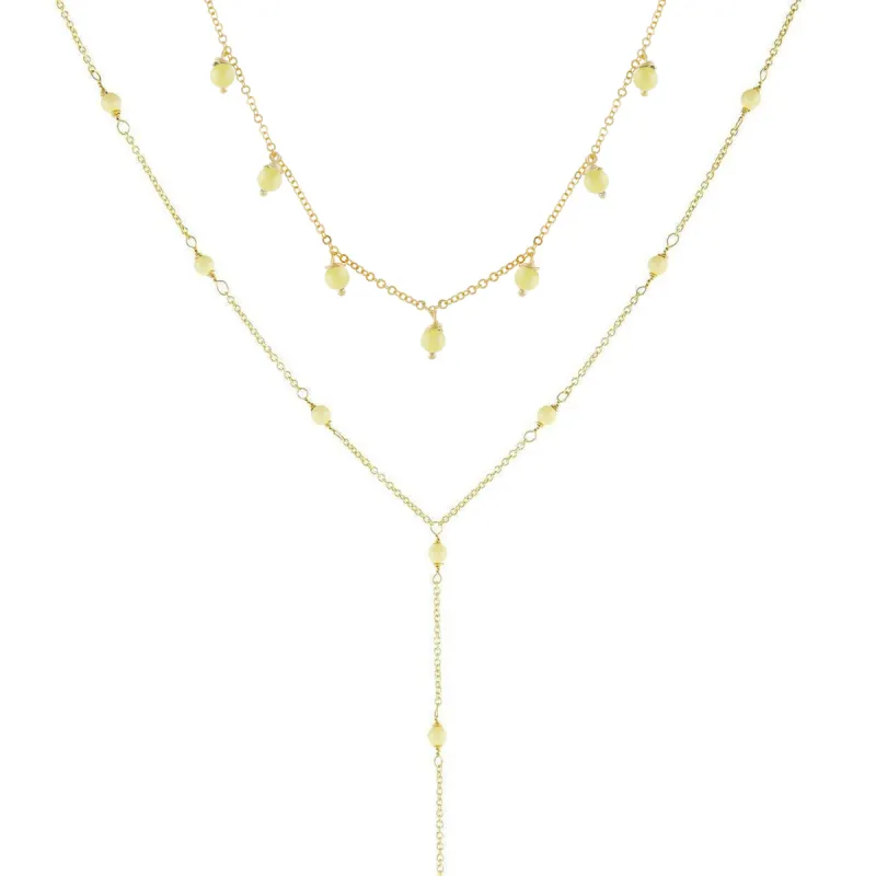 Pastel Pearl Choker X Lariat Combo Set sold by Adina Eden's