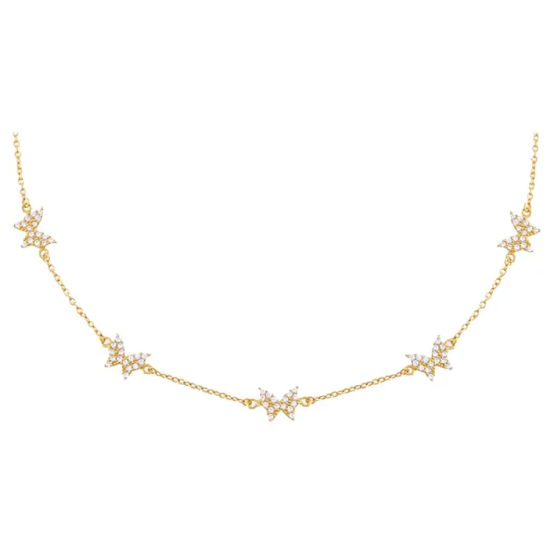Multi Pavé Butterfly Choker sold by Adina Eden's