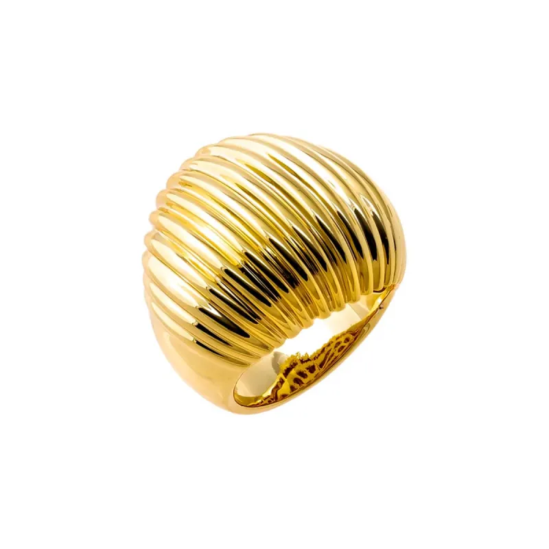 Solid Ridged Puffy Ring sold by Adina Eden's