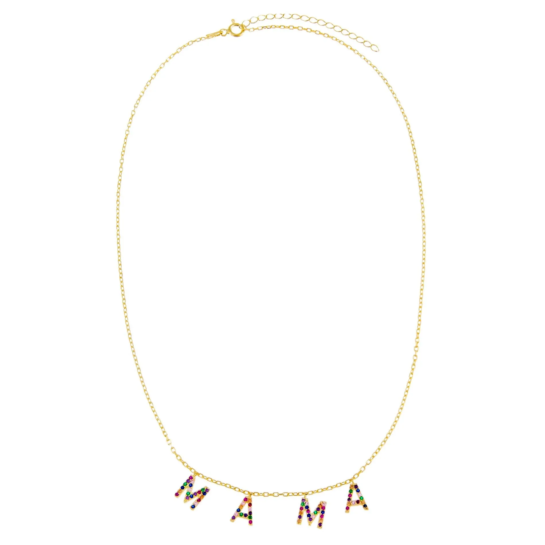 Pavé Rainbow Mama Necklace sold by Adina Eden's product image thumbnail 2