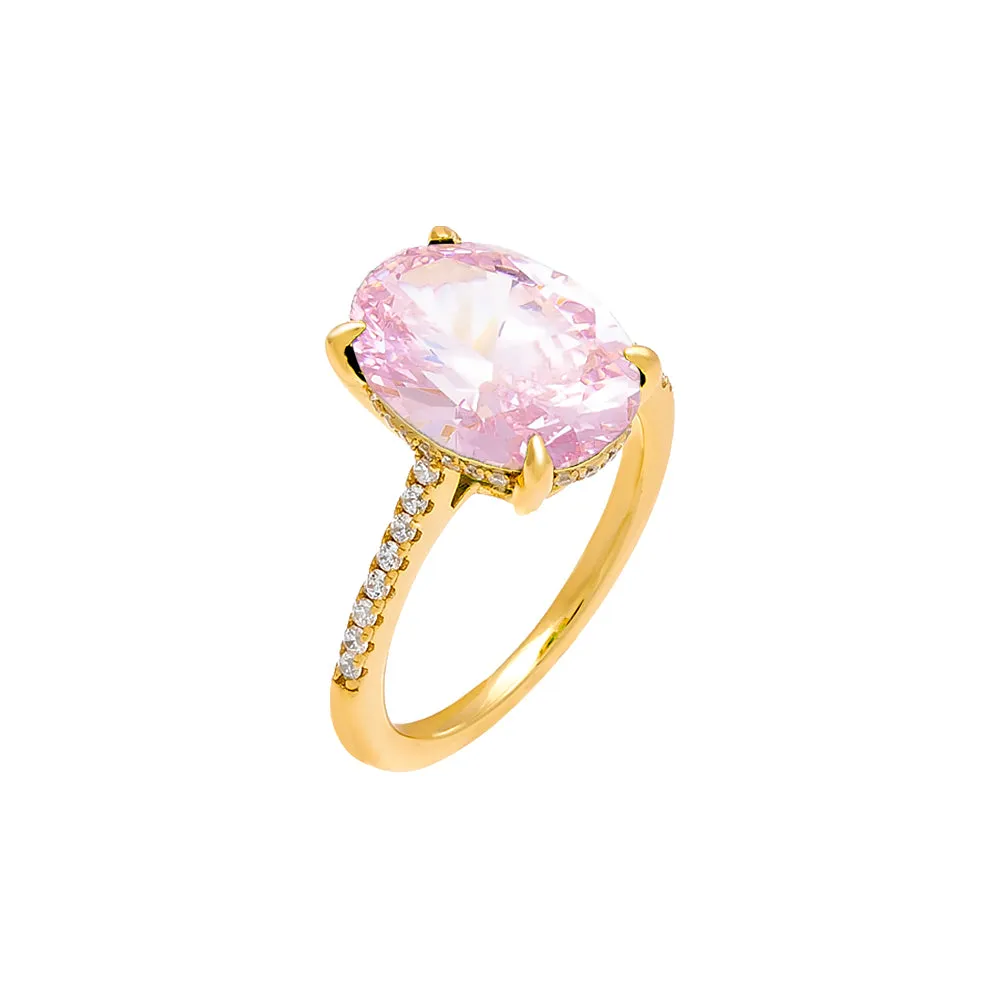 Colored Oval Pavé Ring sold by Adina Eden's product image thumbnail 3