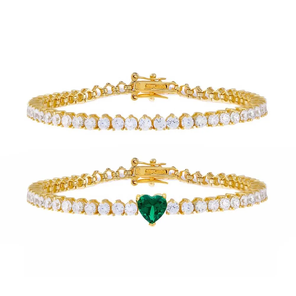 The Heart Tennis Bracelet Combo Set sold by Adina Eden's product image thumbnail 2