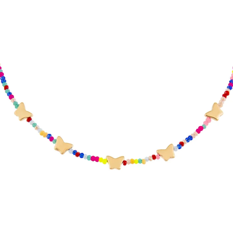 Butterfly Rainbow Beaded Choker sold by Adina Eden's