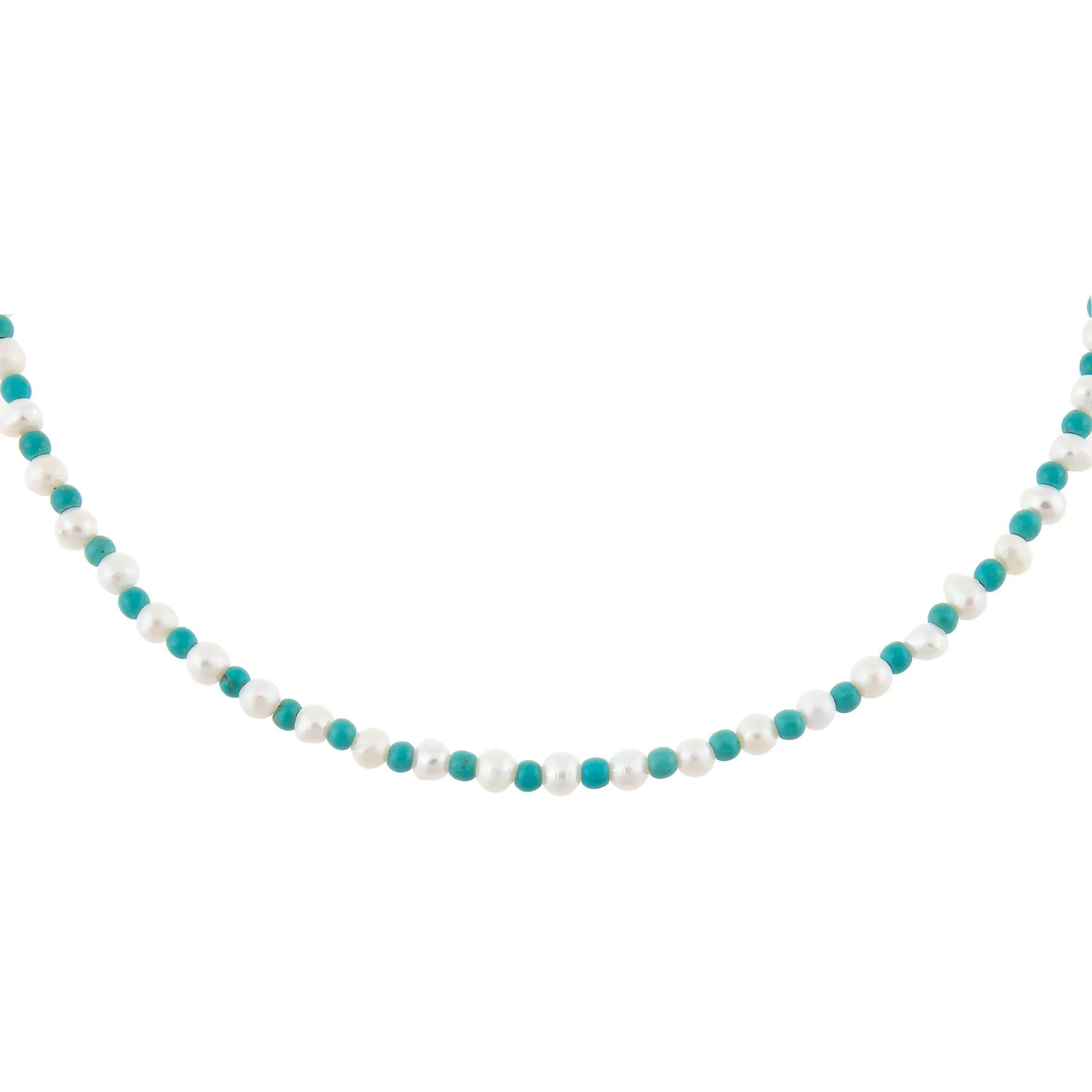 Pearl x Turquoise Beaded Choker sold by Adina Eden's