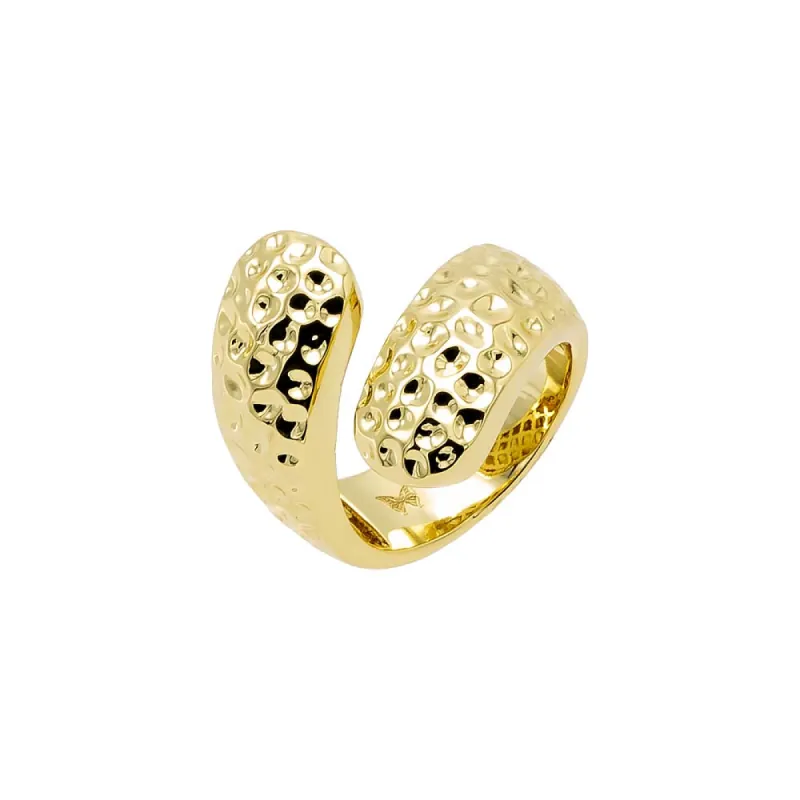 Indented Puffy Open Claw Ring sold by Adina Eden's