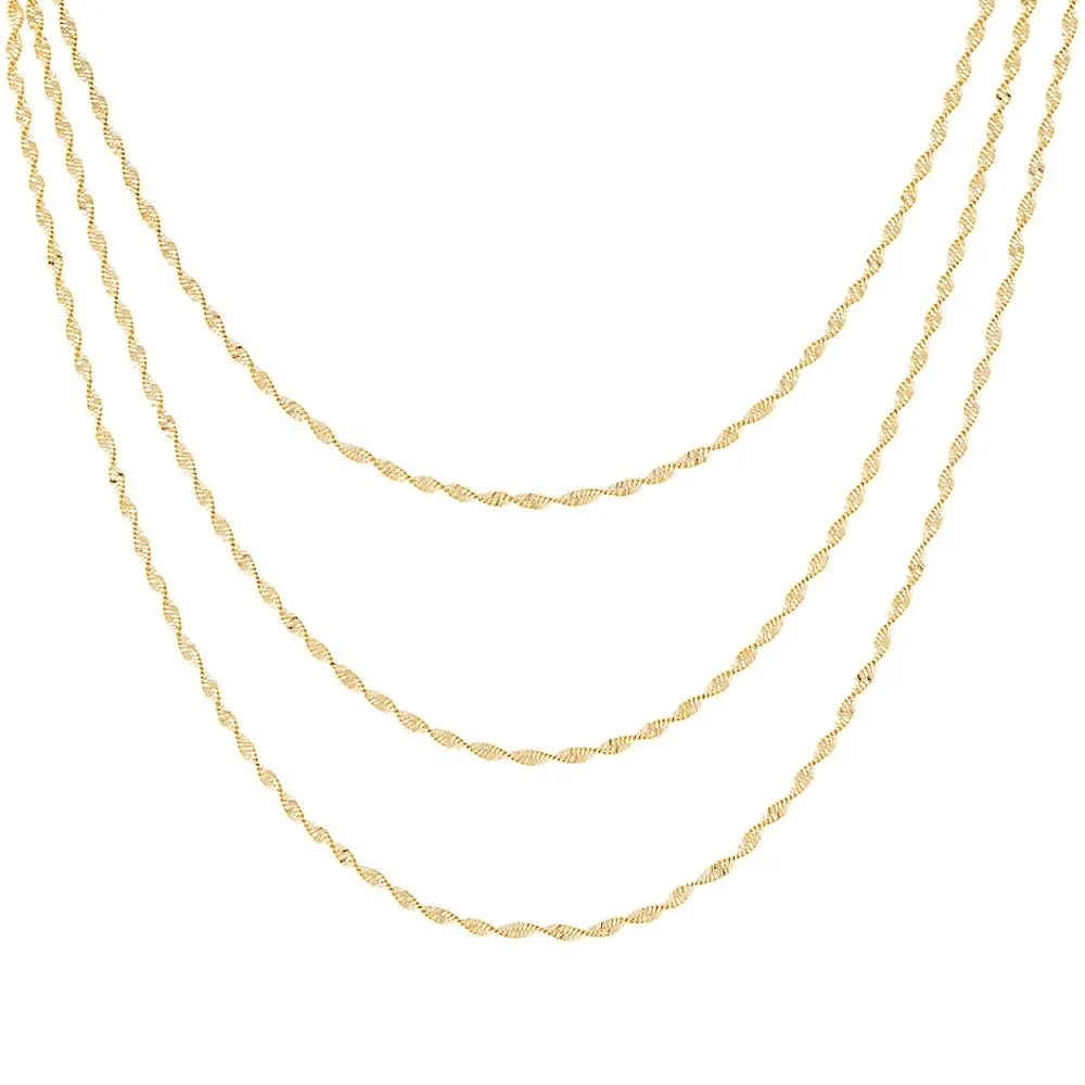 Twisted Herringbone Necklace sold by Adina Eden's product image thumbnail 5