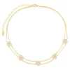 Pavé Multi Rose Double Chain Choker sold by Adina Eden's