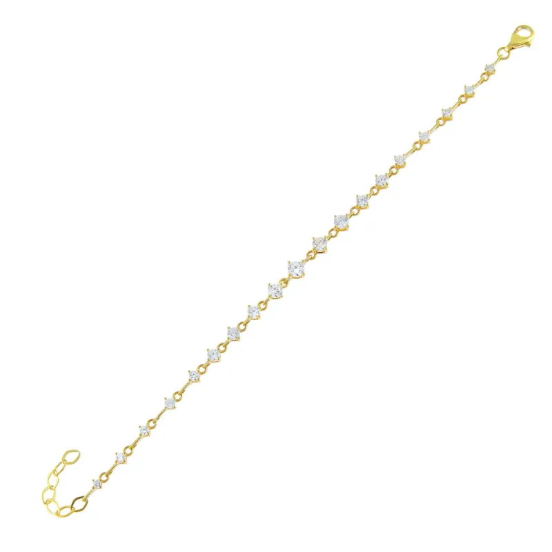 CZ Round Stone Bracelet sold by Adina Eden's