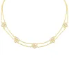 Pavé Multi Rose Double Chain Choker sold by Adina Eden's