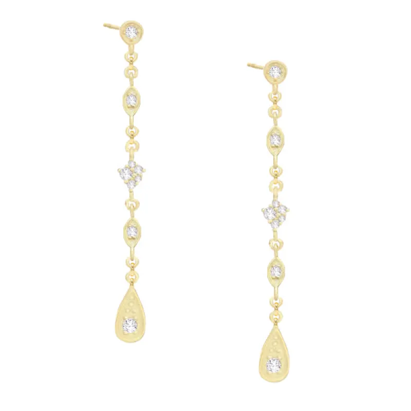 CZ Multi Shape Drop Stud Earring sold by Adina Eden's