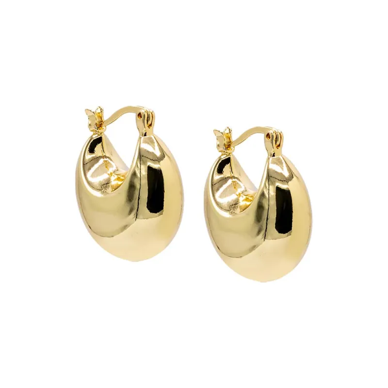 Mini Chunky Graduated Hoop Earring sold by Adina Eden's