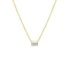 Emerald Bezel Necklace sold by Adina Eden's