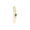 Pavé Colored Bezel Drop Chain Huggie Earring sold by Adina Eden's