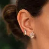 Pear Diamond Illusion Stud Earring 14K sold by Adina Eden's