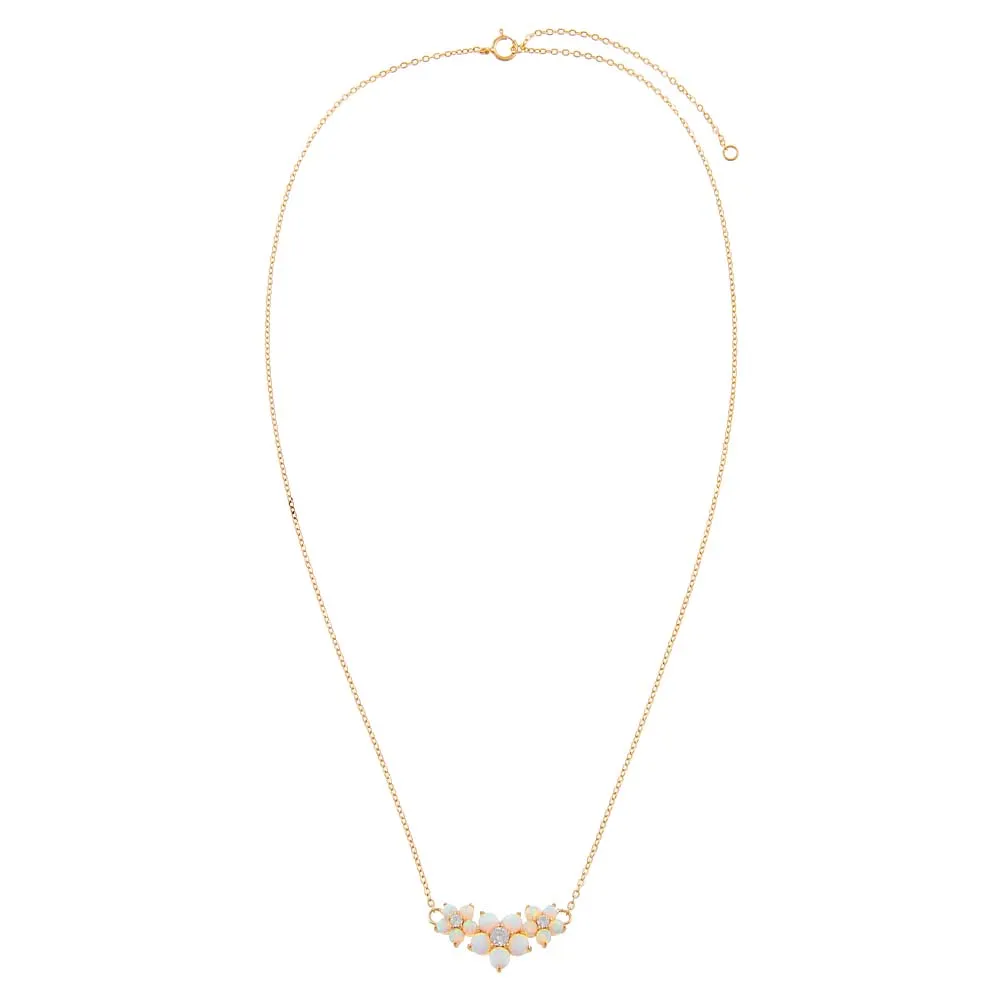 Opal Flower Necklace sold by Adina Eden's product image thumbnail 3