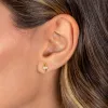 Pave Double Spike Stud Earring sold by Adina Eden's