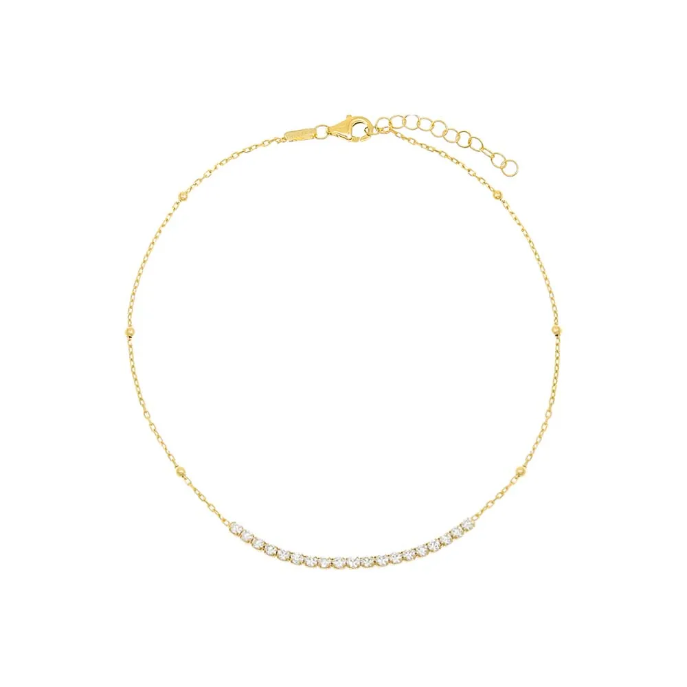 Pavé Bar Chain Anklet sold by Adina Eden's