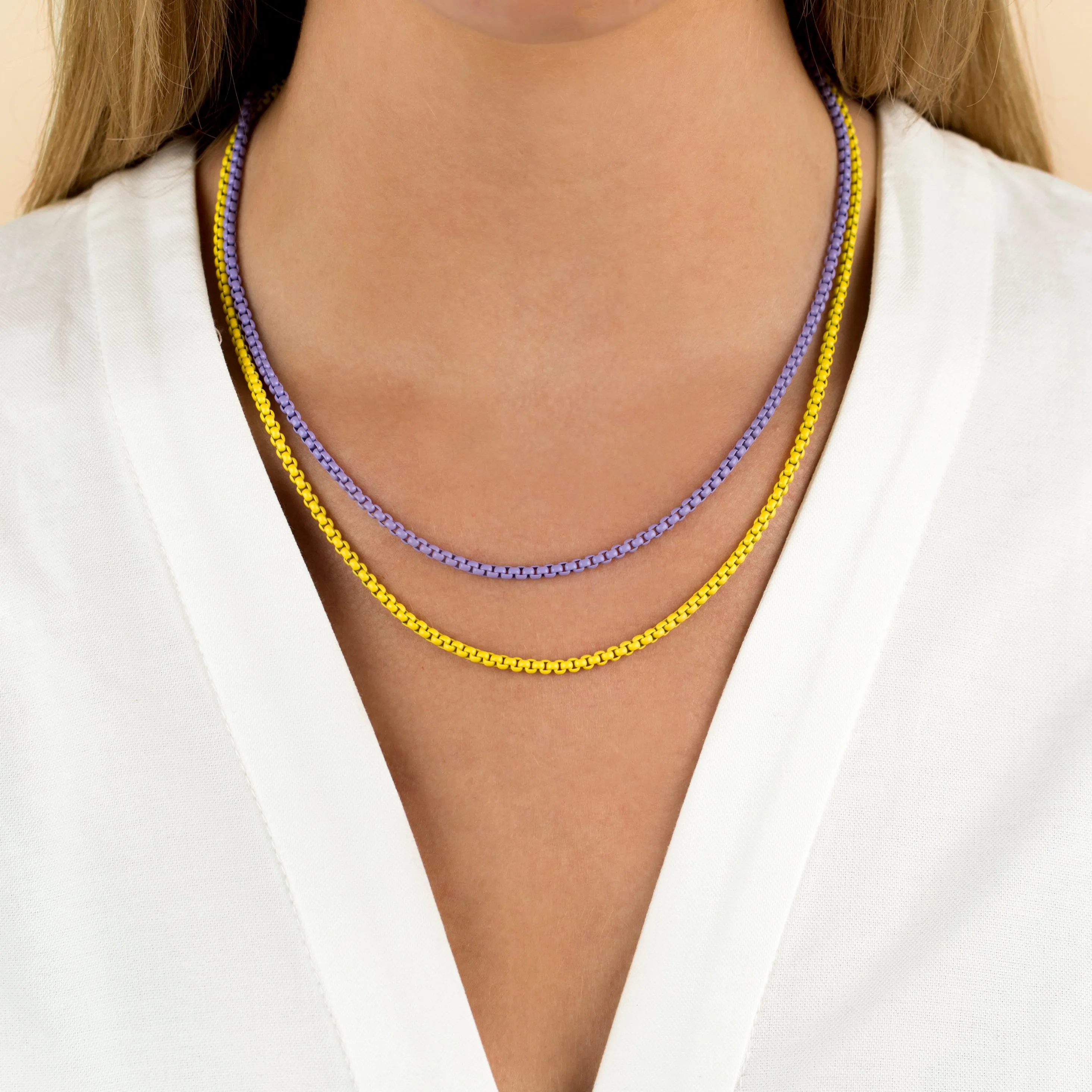 Colored Enamel Rope Chain Necklace sold by Adina Eden's product image thumbnail 2