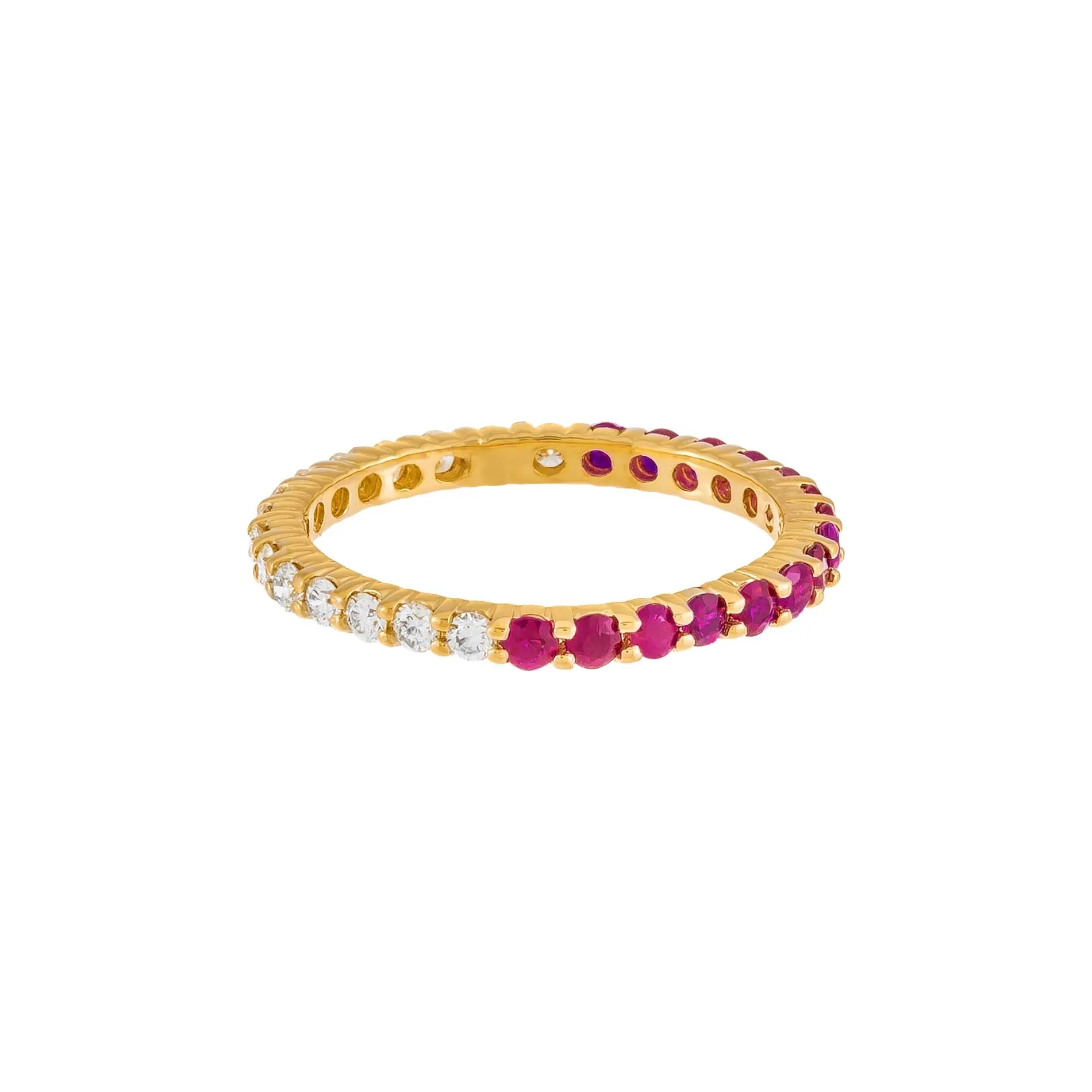 Diamond X Ruby Band 14K sold by Adina Eden's product image thumbnail 3